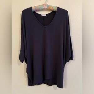 ENTI Women’s Black Dolman Sleeve Blouse